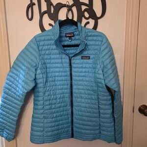 Patagonia Women's Light Blue Puffer Jacket